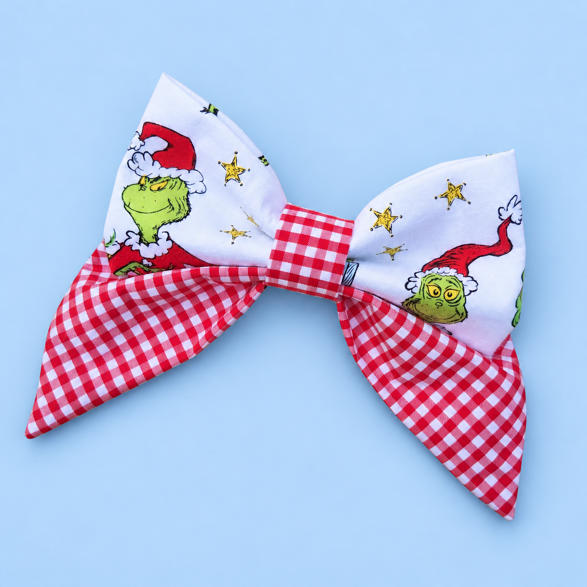 The Grinchmas Gingham Sailor Bow
