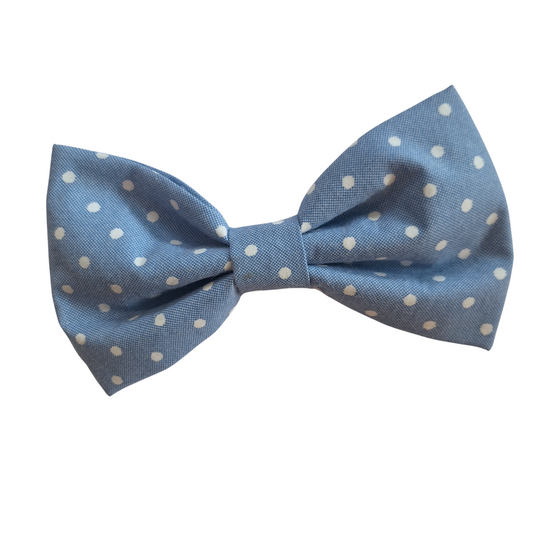 Sky Blue Polka Dots Bow Tie