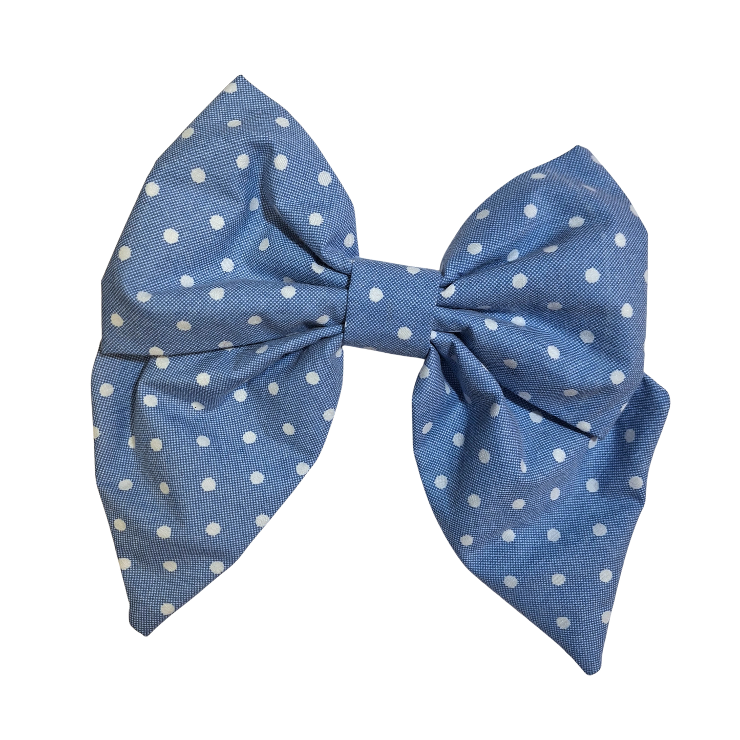 Sky Blue Polka Dots Sailor Bow