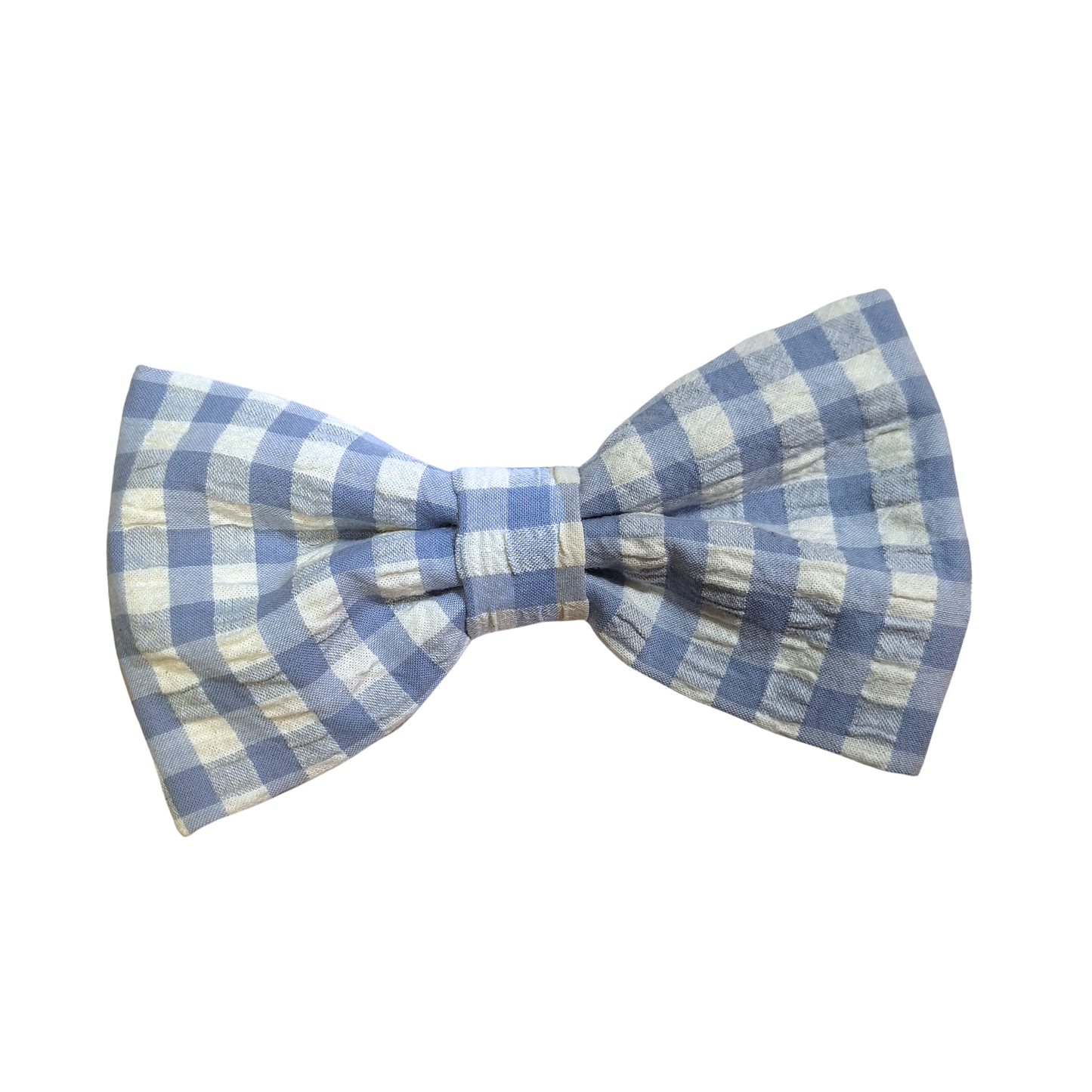 Powder-Blue Check Bow