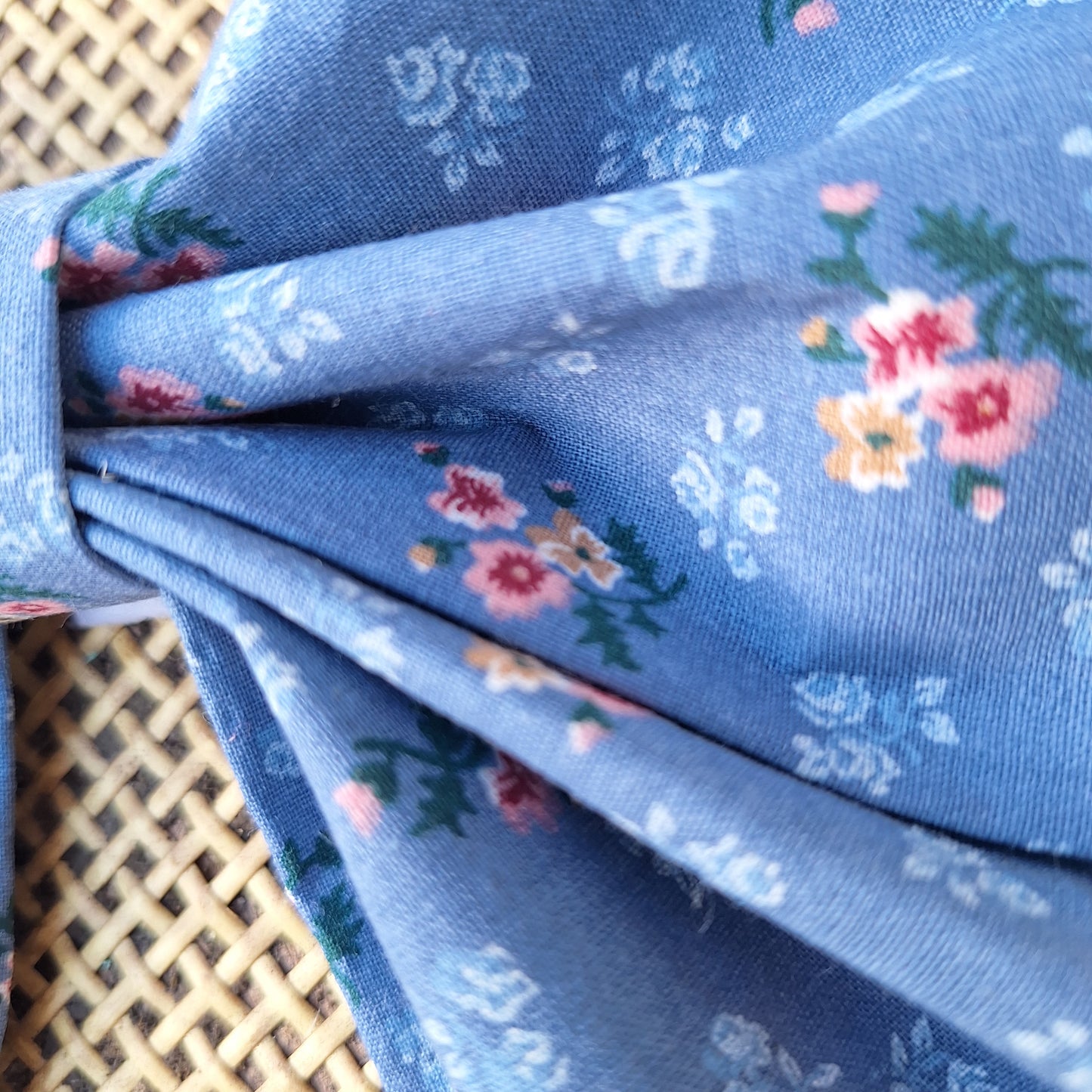 Periwinkle Floral Sailor Bow