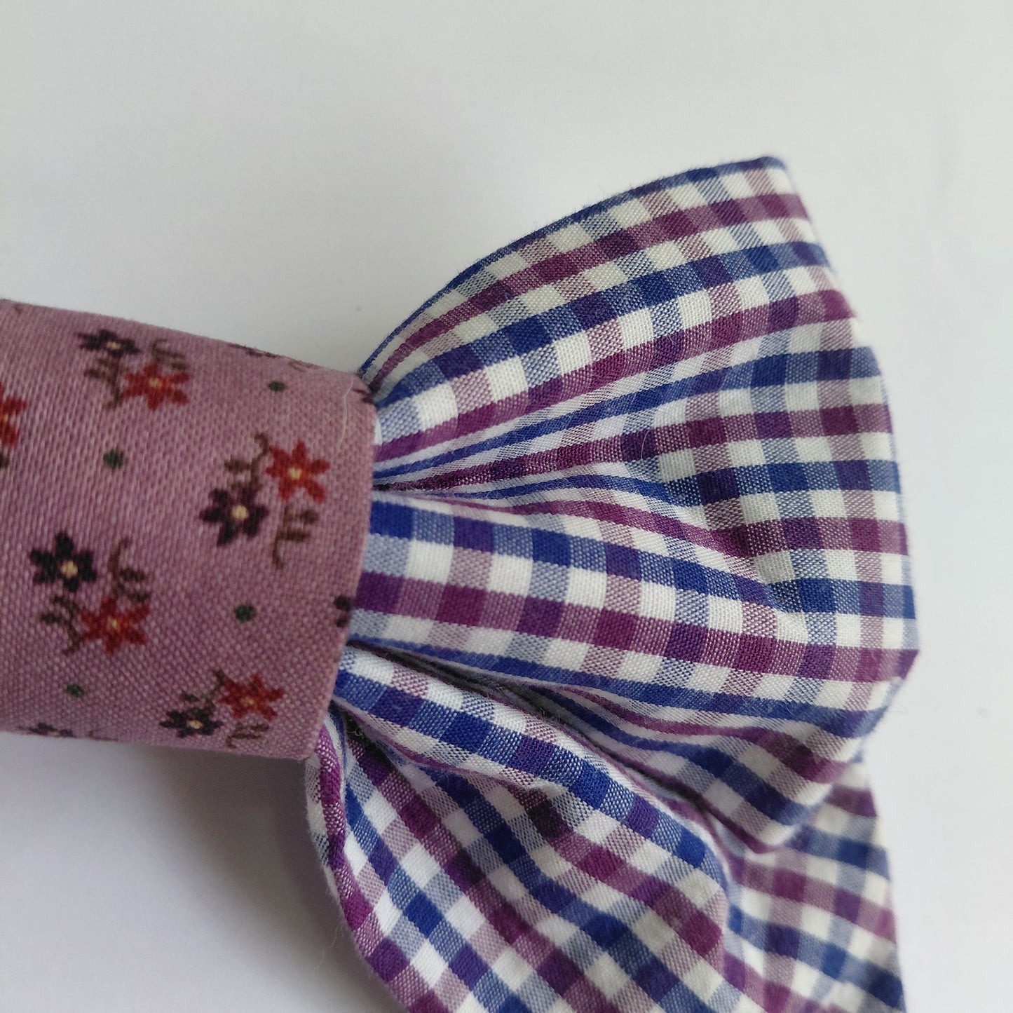 Blackberry Gingham Sailor Bow