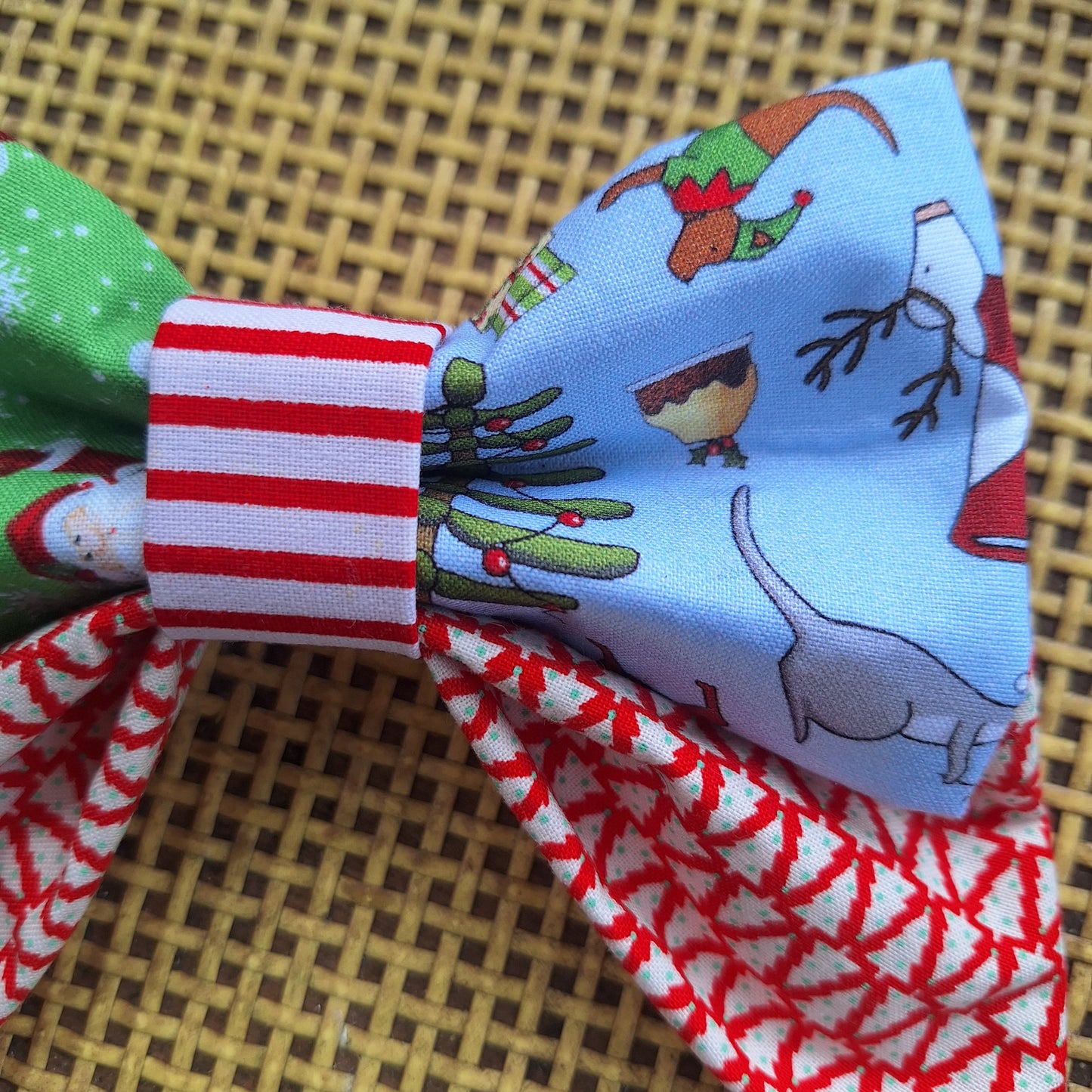 Santa Patchwork Sailor Bow