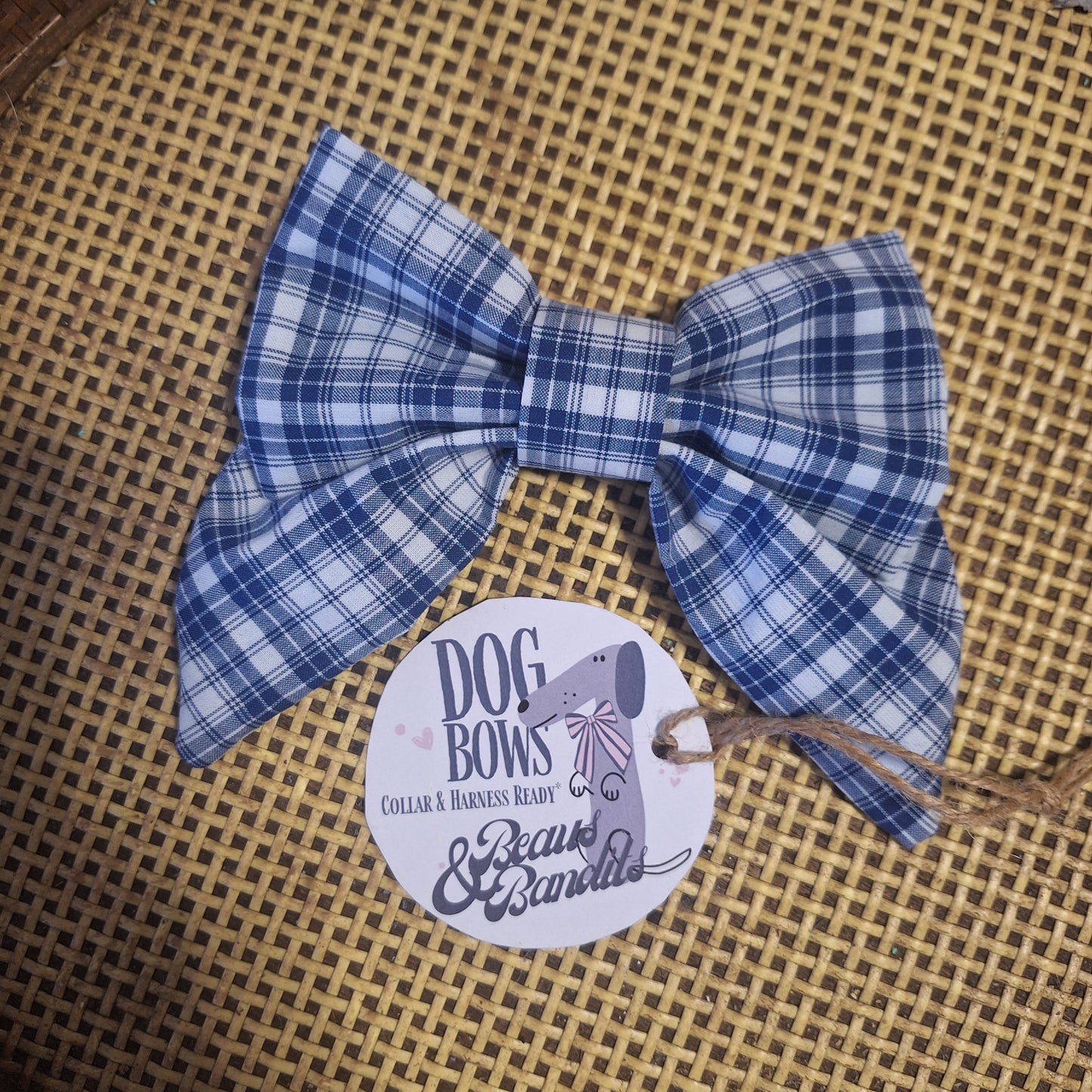Bad Boy Blue Tartan Sailor Bow