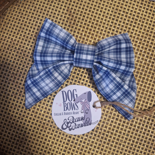Bad Boy Blue Tartan Sailor Bow