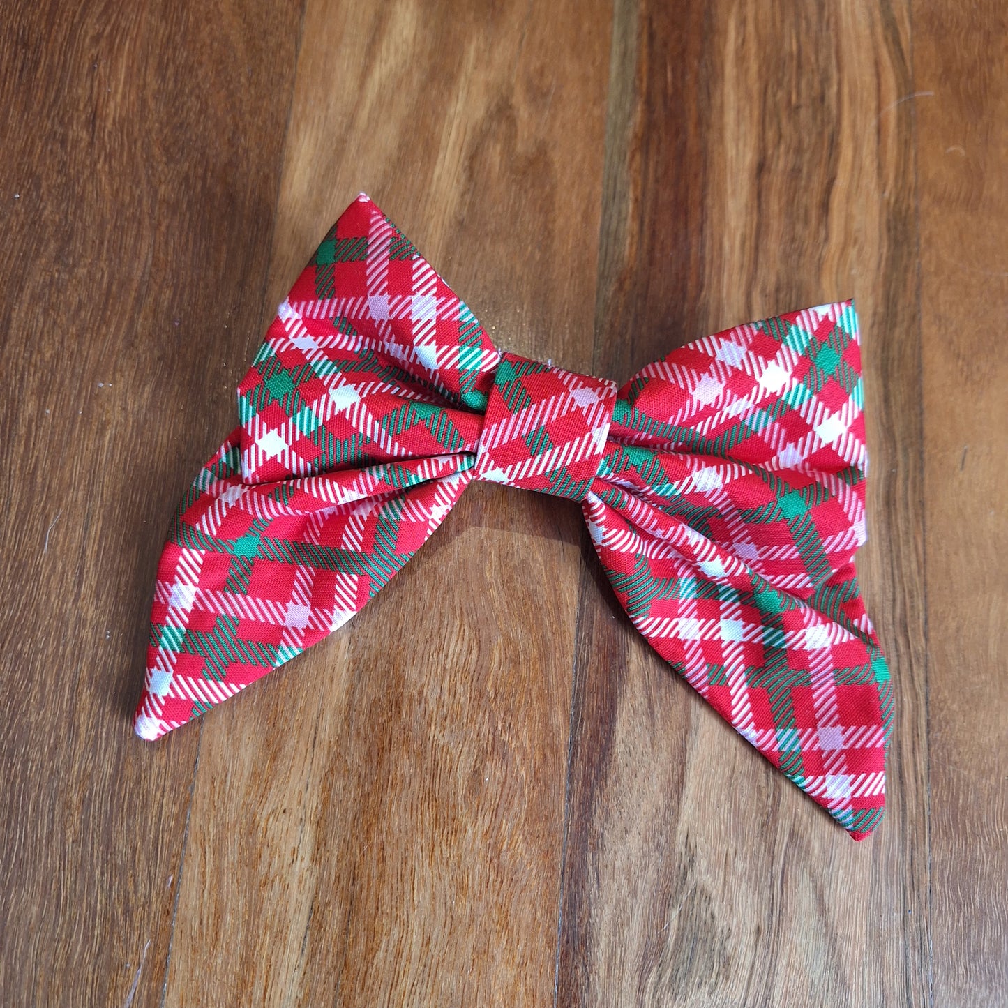 Rudolf Red Plaid Sailor Bow