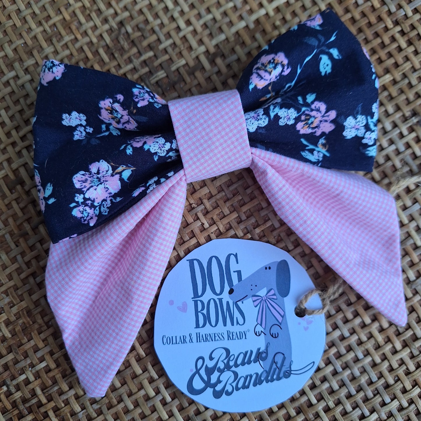 Flowers & Gingham Duo Bow