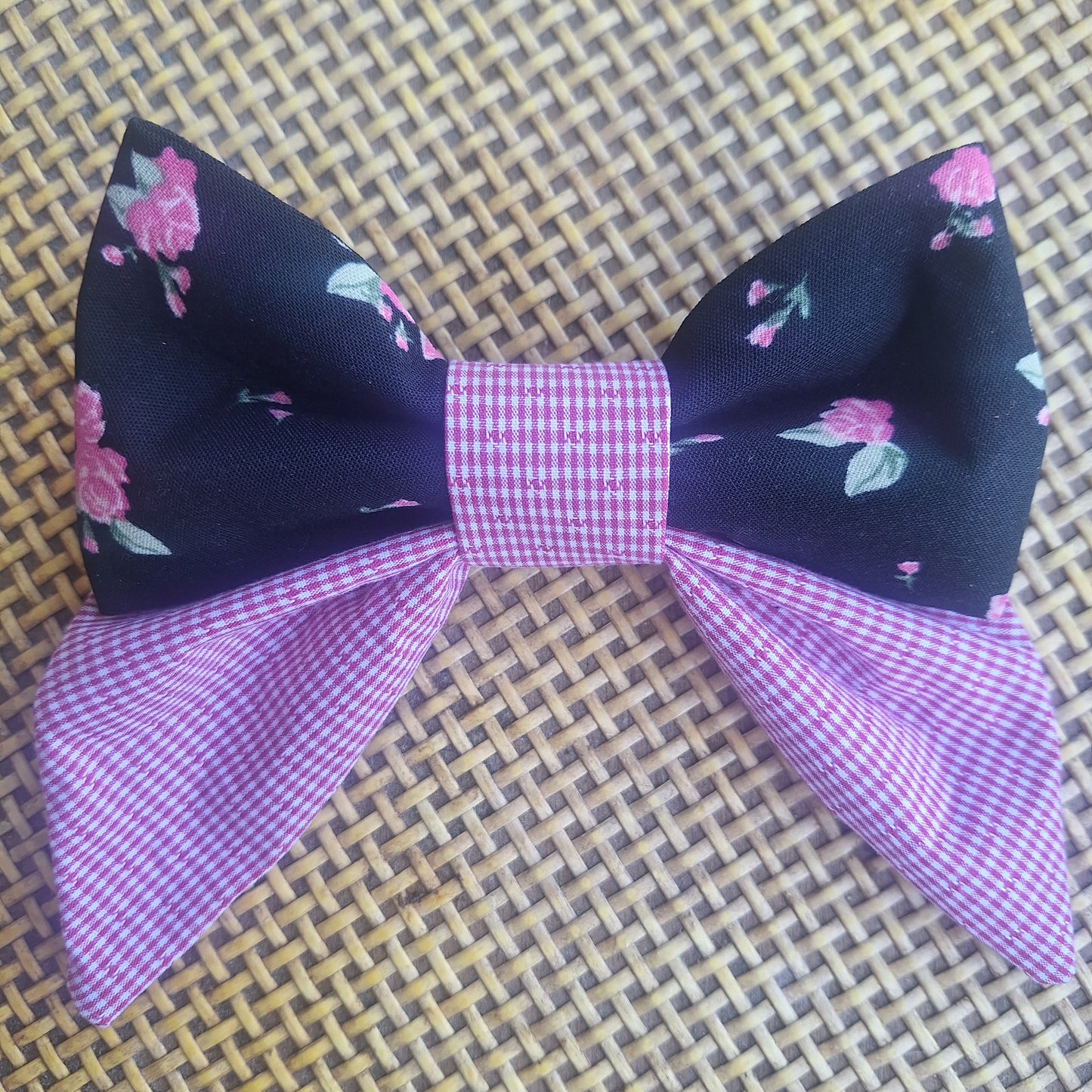Midnight Rose and Gingham Bow