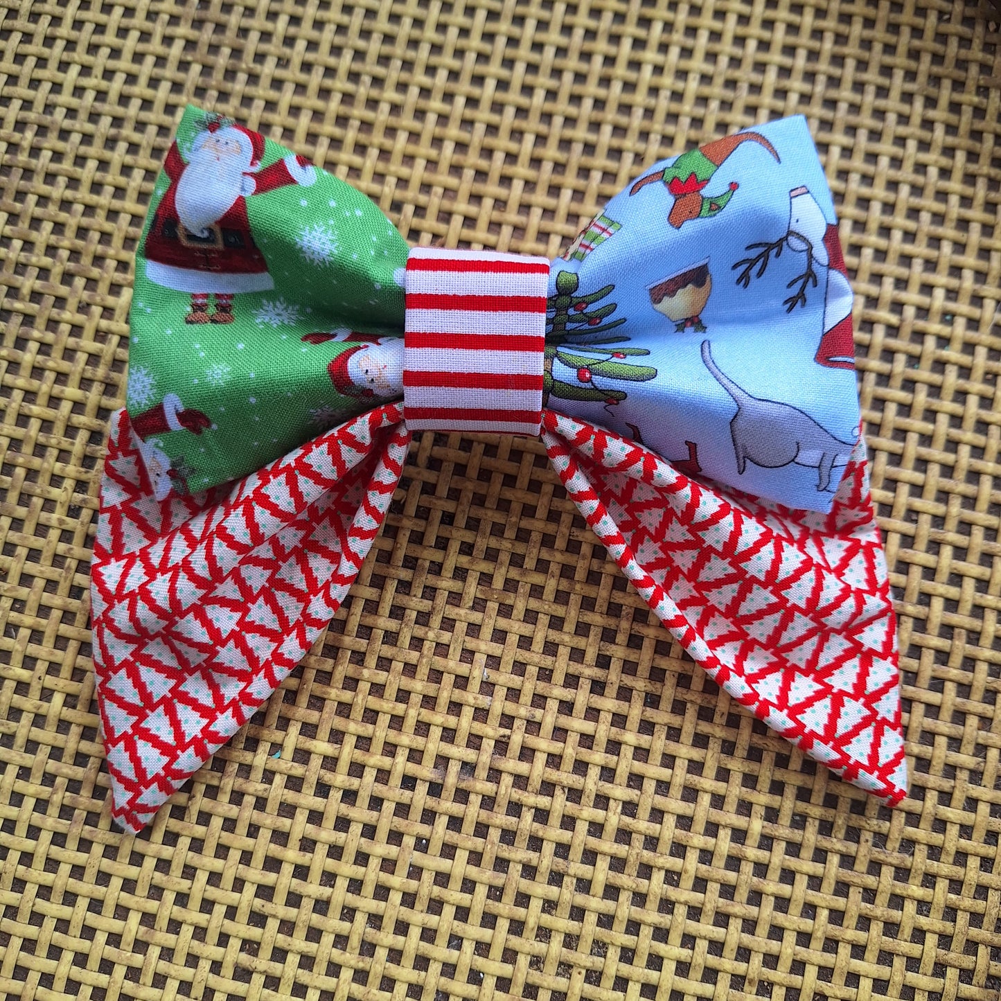 Santa Patchwork Sailor Bow